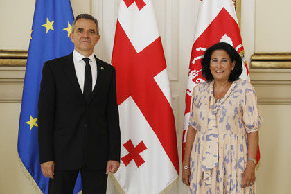Ambassador Veselin Valkanov presented his Letters of Credence to the President of Georgia, Salome Zourabichvili  
